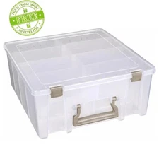 ArtBin 6990SO Super Satchel Double Deep Compartment Box Art Storage 8 Removable