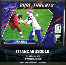 Josh Allen 2021 Donruss Elite Dual Threats Buffalo Bills #DT2
