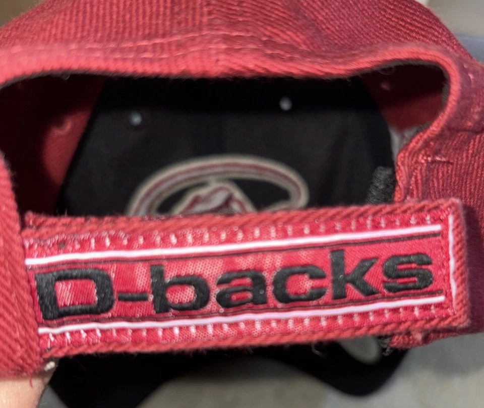 Vintage Arizona Diamondbacks Adj Hat Twins Enterprise Cap MLB Red D-Backs Black - Image 3 of 4