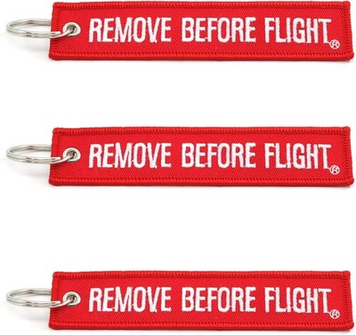 Remove Before Flight Key Chain - 3 Pack Red