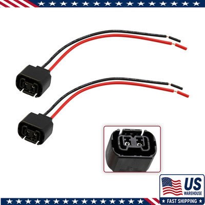 5202 PS24W H16 Female Wire Pigtail Two Harness Fog Light Bulb Connector Plug
