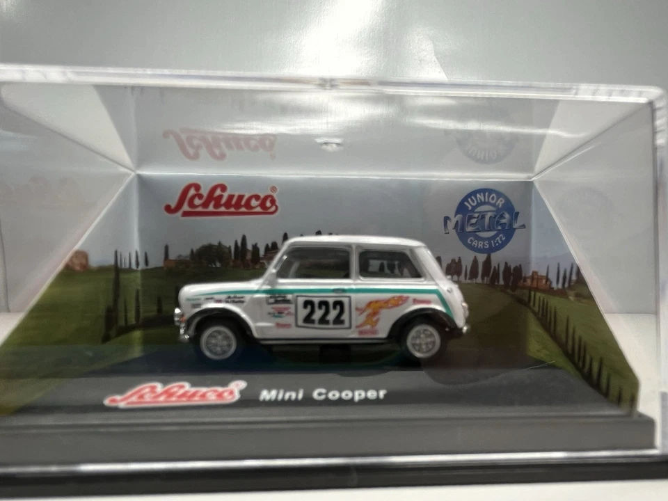Schuco Mini Cooper 1:72 (white/car number 222) boxed - Image 2 of 4