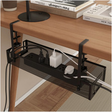 Under Desk Cable Management Tray No Drill Wire Organizer Raceway Home Office