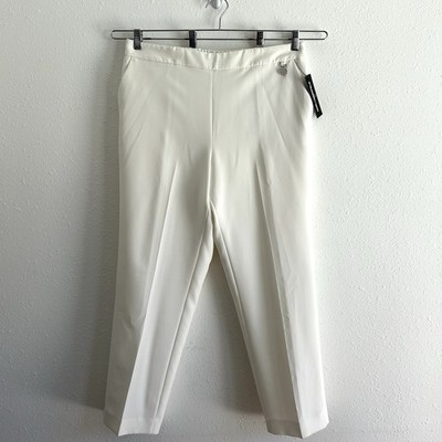 Karl Lagerfeld Pants Women's Size 16 White Trousers Office Capsule Wardrobe