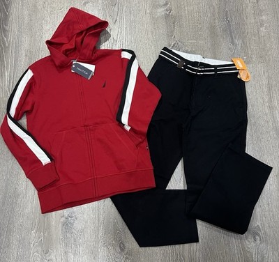 Big Boys Back To School Set Lot Bundle Uniform Pants And Hoodie Size 12 NWT