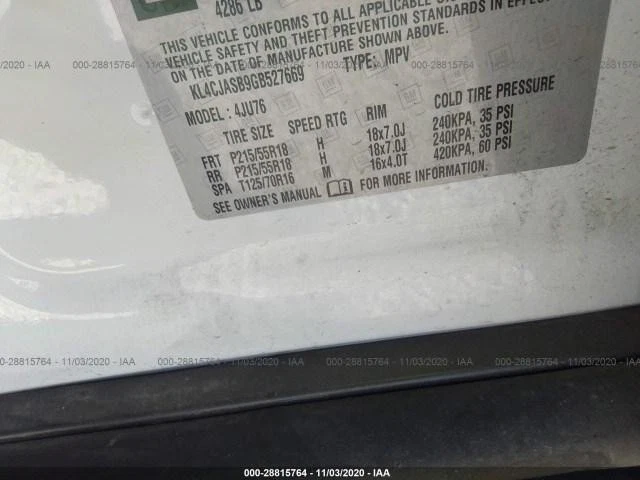 Motor de arranque usado se adapta a: Buick Encore 2016 1,4 L VIN B octavo dígito opcional LUV grado A Foto 2 de 4