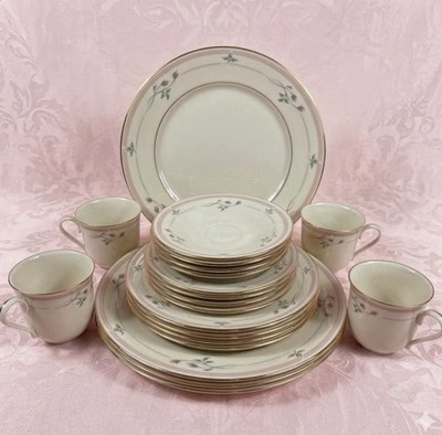 20 Pc Set Lenox Rose Manor China 24k Gold 