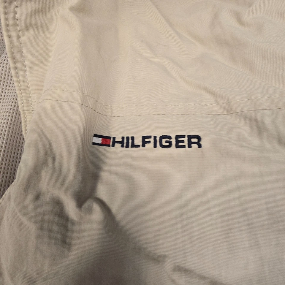 Tommy Hilfiger Jacket Mens MEDIUM beige yacht Windbreaker Long Sleeve Size M - Image 3 of 4