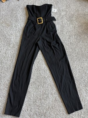 VINTAGE NWT MILLY Of New York Art Deco Silk Bustier Jumpsuit Sz 2 SOLDOUT $395