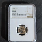 1962 Silver Roosevelt Dime NGC PF 67 Uncirculated Proof Certified 10C