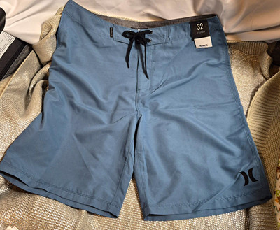 Hurley Mens One & Only 2.0 21'' Boardshorts Size 32 Swim Trunks Slate Blue OAO