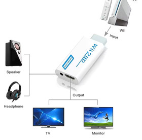 Wii to HDMI Adapter 1080P Converter Audio Output for Nintendo Wii Wii U Consoles