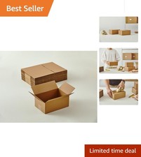Durable 25-Pack Kraft Corrugated Boxes - Perfect for Mailing Packing Needs