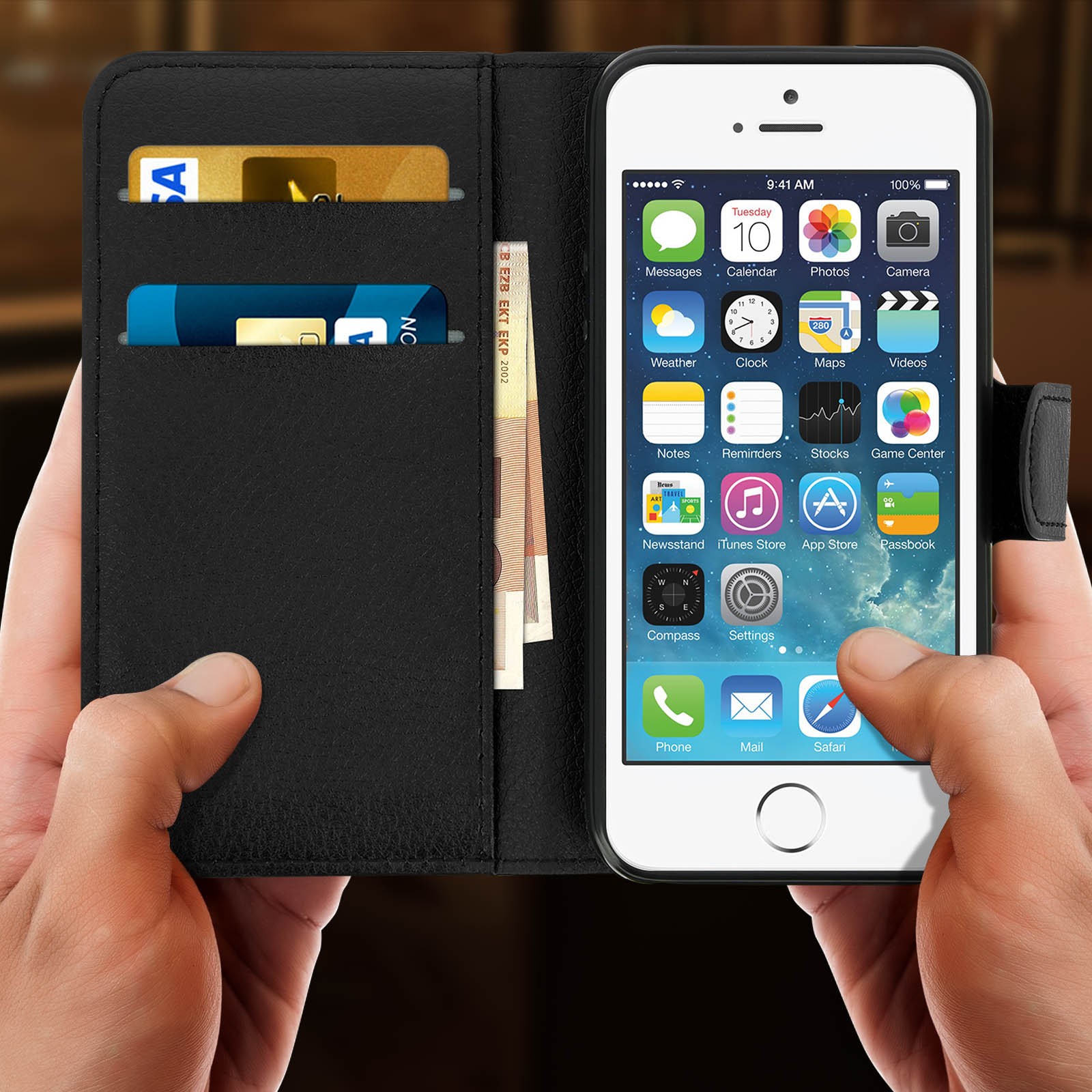 Housse iPhone 5S antichoc avec rabat pour protéger votre écran des rayures - 3