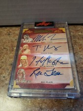2023 Leaf Quad Auto -Mike Tyson-Tyson Fury-Hulk Hogan-Ric Flair - # 1/1