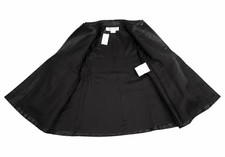 Used COMME des GARCONS Crack Print Round Collar Long Jacket Black XS Women