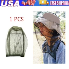 1Pcs Mosquito Net Hat Mesh Insect Protection Face Mask Hiking Fishing Camping