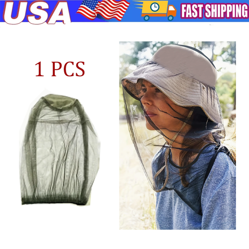 Insect Mask Face 1Pcs Mosquito Net Hat Mesh Insect Protection Face Mask Hiking Fishing ...