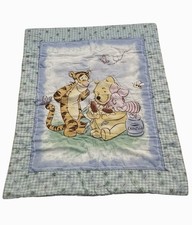 Vintage Crown Crafts Disney Winnie the Pooh Quilt 40 X 32 Tigger Piglet Pooh