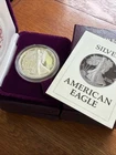 1987-S American Silver Eagle Proof with COA & Box Lot of 5 🇺🇸