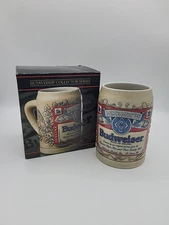 Anheuser-Busch Budweiser Collector Series Label Stein 1989 Ceramarte Brazil
