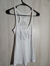 Victoria Secret I Do Bride Mrs Rhinestone Sparkle Tank Top Sz S White Bow Back