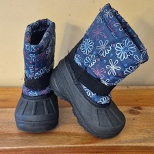 Toddler Girls Floral Winter Snow Boots - Sz. 6
