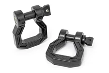 Rough Country Black Forged Steel D-Ring Shackle Set | Pair - RS118