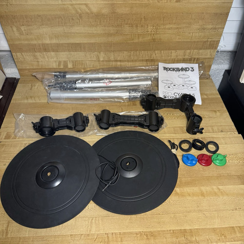 Rock Band 3 Pro Cymbals Drum Expansion Kit 2 Cymbals And Mounts Only READ AD