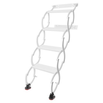 Wall Mounted Folding Ladder 4-Step Telescoping Ladders Retractable Folding Stair