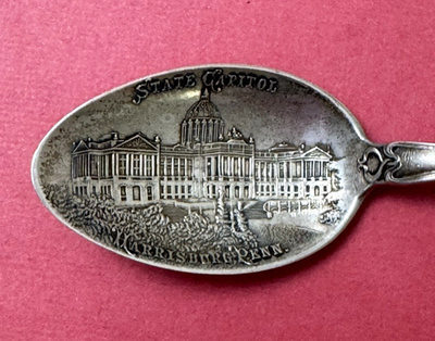 Watson Spoons 100th Anniversary 記念スプーン Watson Sterling Souvenir Spoon POPPY Floral Series State Capitol