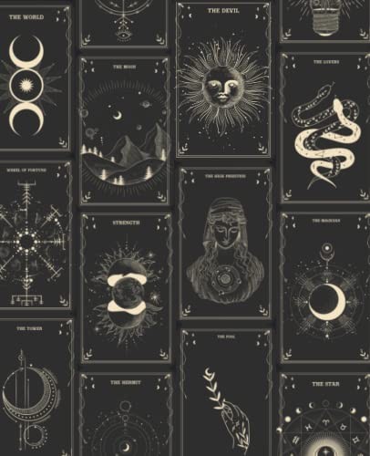 Mystical Tarot Deck Composition Notebook 7.5x9.5 I Witchy Oracle Journal