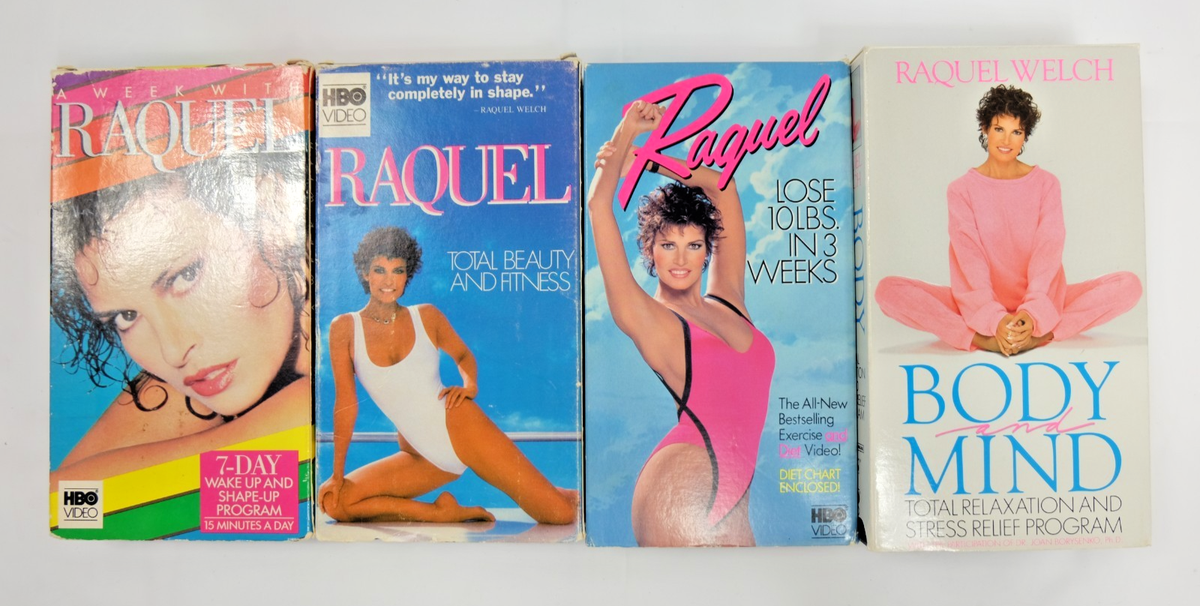 RAQUEL WELCH Exercise VHS Lot Total Beauty & Fitness, Week With + 
