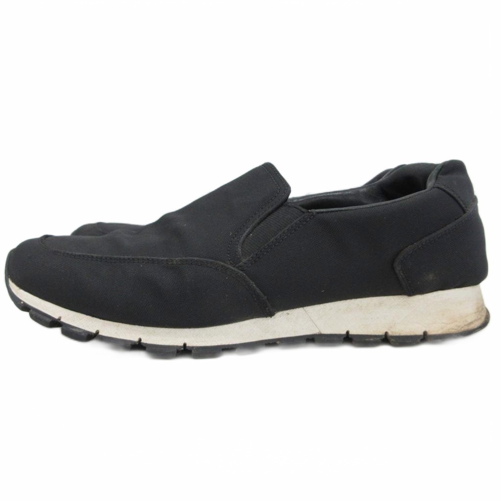 Prada Sneakers Mens SlipOn LowCut Nylon Black 26cm Used AB thumbnail 2