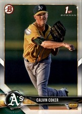2018 Bowman Draft #BD-92 Calvin Coker Oakland Athletics