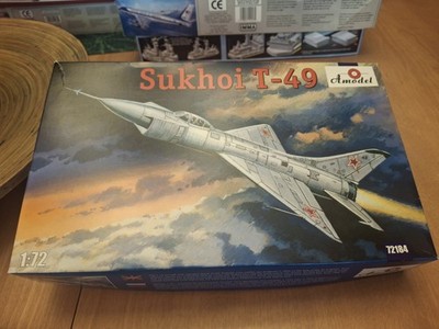 Amodel Sukhoi T-49 72184 Model Kit Parts Sealed US Seller