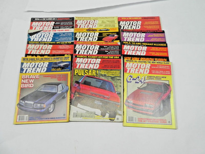 1982 MOTOR TREND MAGAZINE FULL YEAR LOT OF 12 ISSUES RACING PERFORMANCE CARS