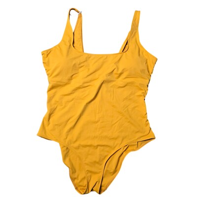 Everlane Square Neck One-Piece Yellow Swimsuit  Size: XXL