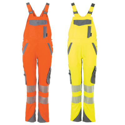 Planam Norit Warnschutz Damen Latzhose Warnschutzkleidung Arbeitskleidung