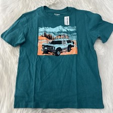 Old Navy boys Ford Bronco Tee NWT 10/ 12 L short sleeve teal