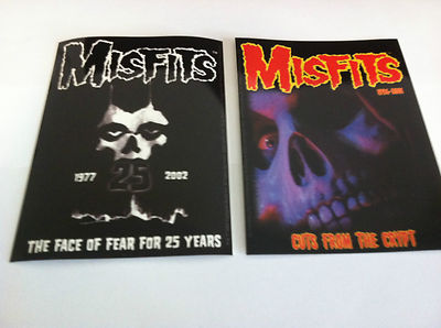THE MISFITS 2-Pack of Stickers Face Of Fear & Cuts Crypt NEW OFFICIAL Danzig