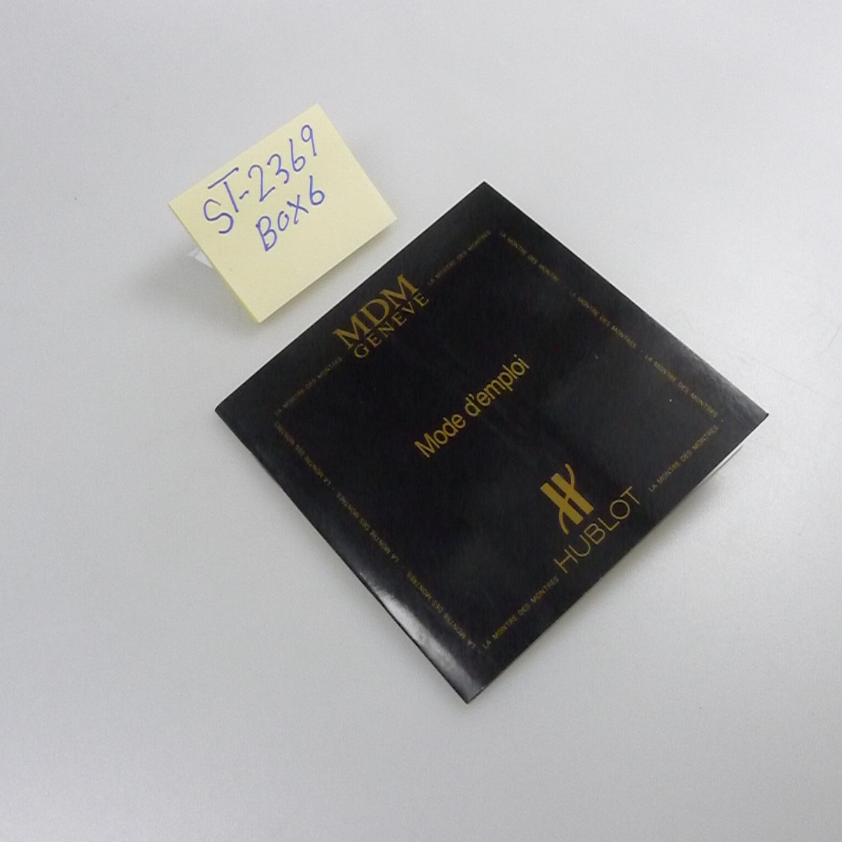 Hublot Vintage Instructions Manual Booklet