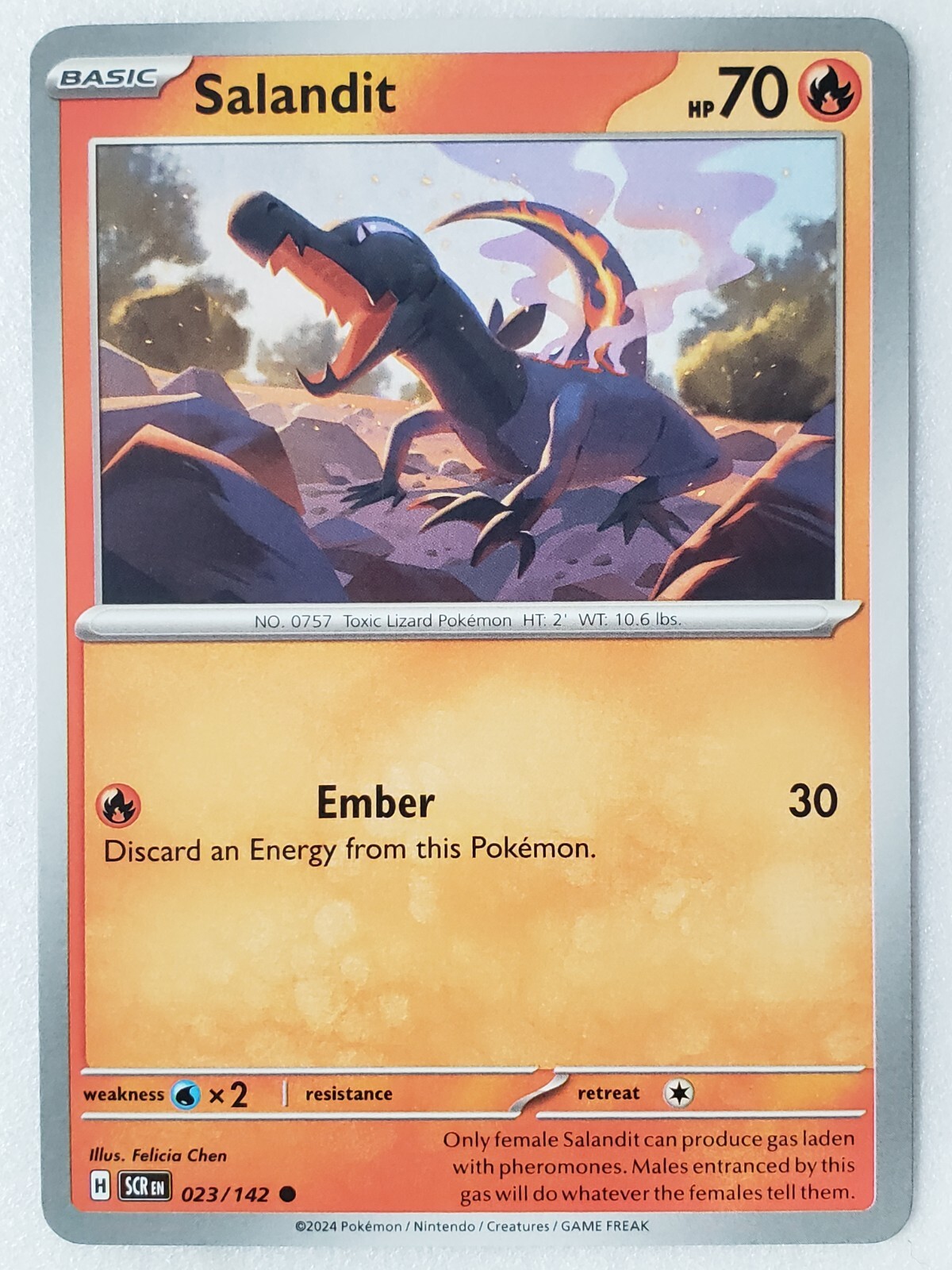 Salandit 023/142 NM / M - Stellar Crown Pokemon Card - $2 Combined Shipping