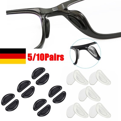 10/20Stück Silikon Nasenpads selbstklebend Brillenpads Sonnenbrille-Transparent