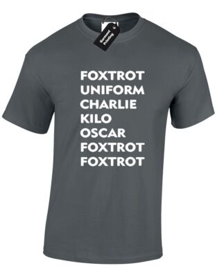 FOXTROT F*CK OFF HERREN T-SHIRT AMUSING PHONETIC ALPHABET FREIZEIT TOP