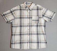 Red Head Shirt Men's XL Collared Plaid Short Sleeve Button Up