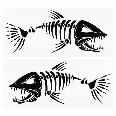 Fish Teeth Mouth Stickers Skeleton Kayak Accessories Boat Fishing Graphics U0M0