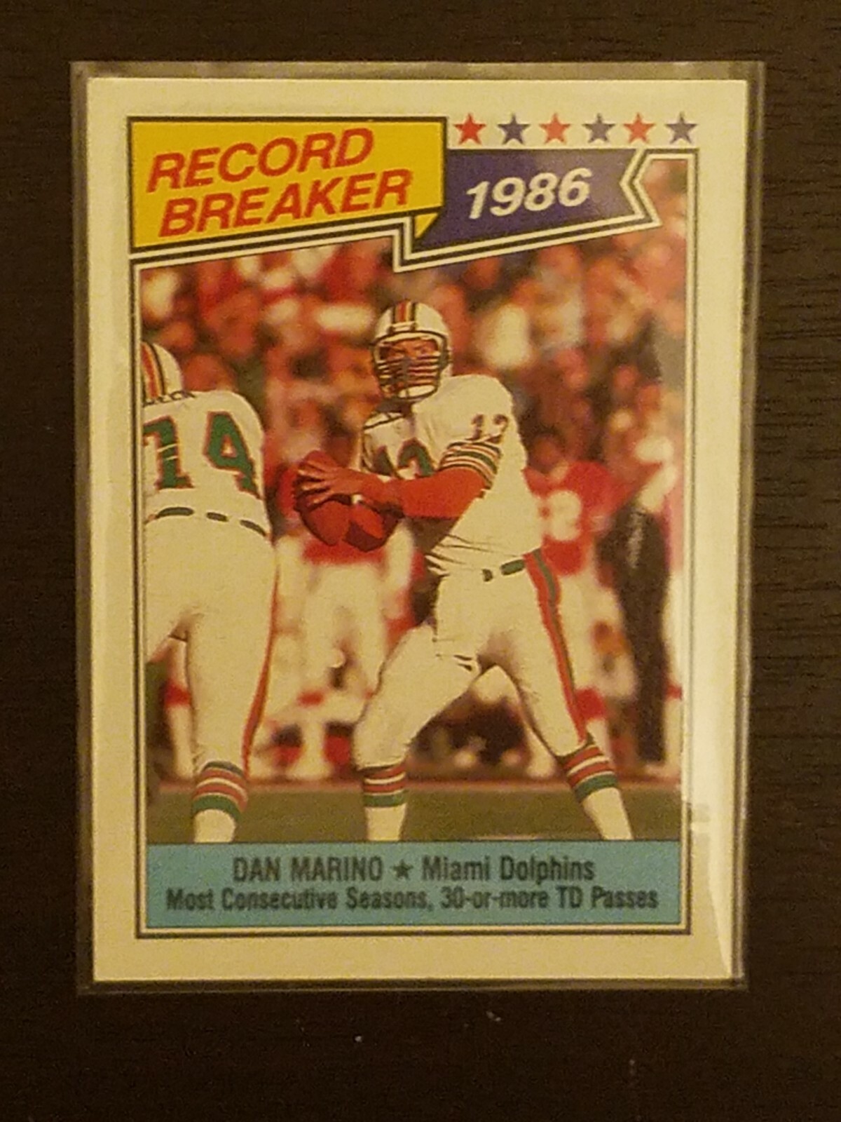 1987 DAN MARINO TOPPS 1986 RECORD BREAKER #6 DOLPHINS | eBay