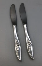 Belle Rose by Oneida Sterling Silver pair of Butter Spreaders 6 5/8"