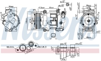 890606 NISSENS Kompressor, Klimaanlage für CITROËN,DS,PEUGEOT